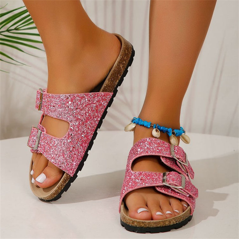 Sandalias de lentejuelas tendencia de verano