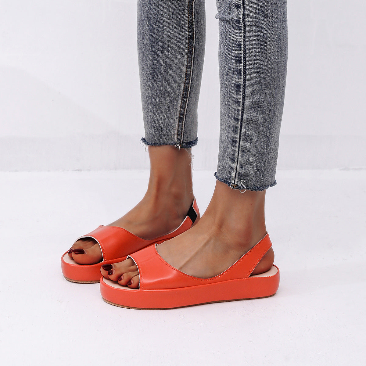 Peep Toe Zapatos de playa Slip On