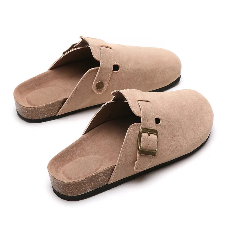 Mujer Zapatillas Mules Sandalias Modernas Hebilla Zapatos Correa