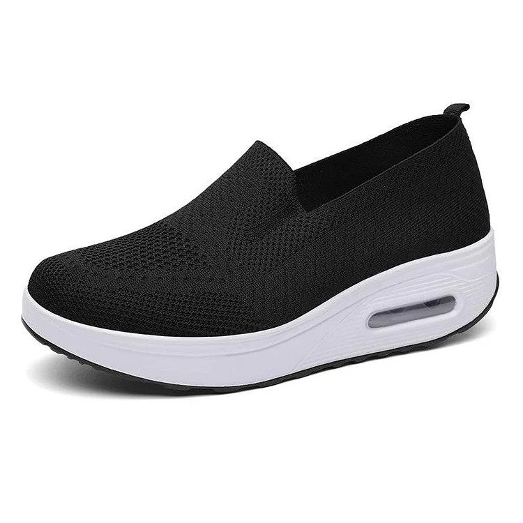 Zapatillas ortopédicas para mujer, Plataforma amortiguadora Zapatos para caminar diabéticos Slip On