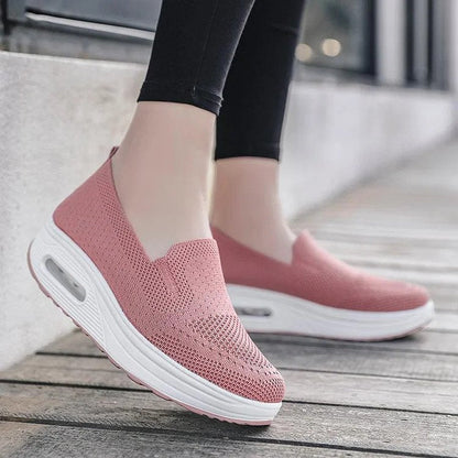 Zapatillas ortopédicas para mujer, Plataforma amortiguadora Zapatos para caminar diabéticos Slip On