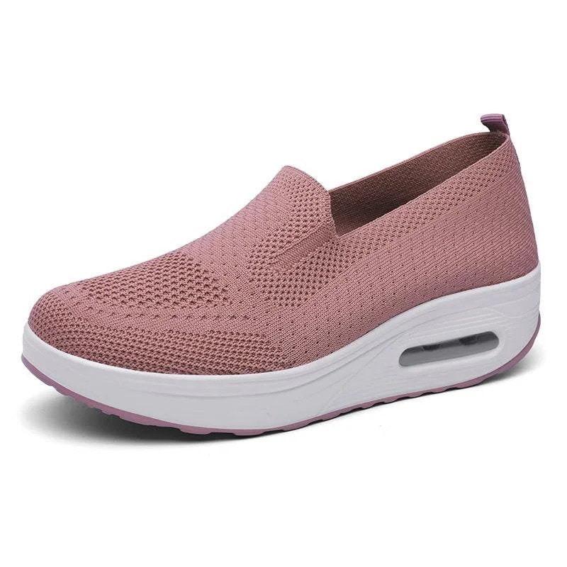 Zapatillas ortopédicas para mujer, Plataforma amortiguadora Zapatos para caminar diabéticos Slip On