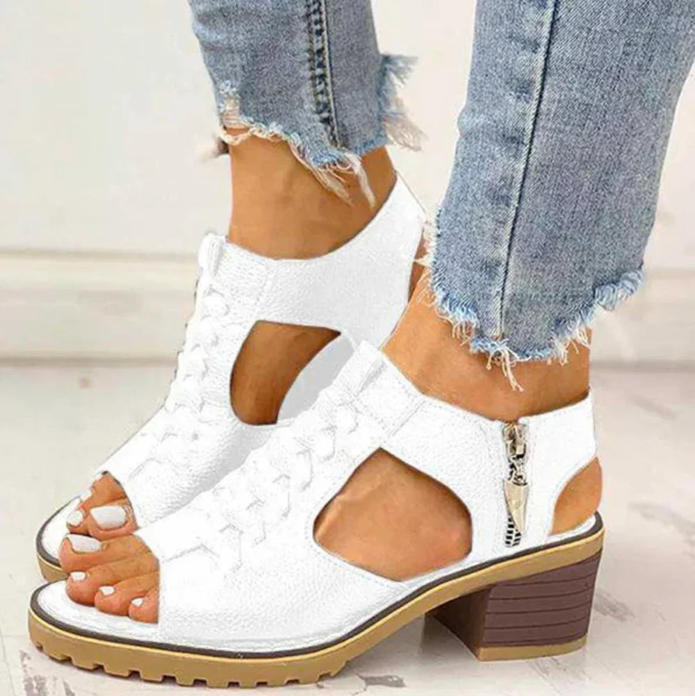 Tacones tobilleros de plataforma para mujer