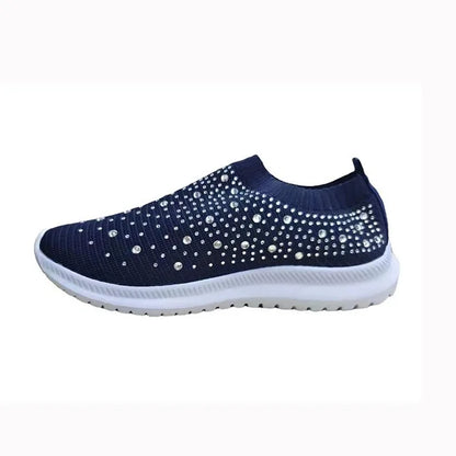 Vulcanized Shoes Sneakers Women Trainers Knitted Sneakers Ladies Slip-on