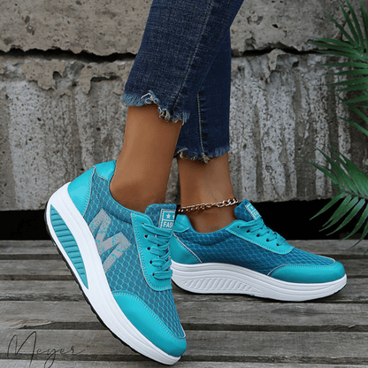 Zapatillas de deporte para mujer Zapatos de plataforma con fondo grueso