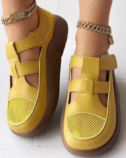 Mocasines transpirables con plataforma y velcro