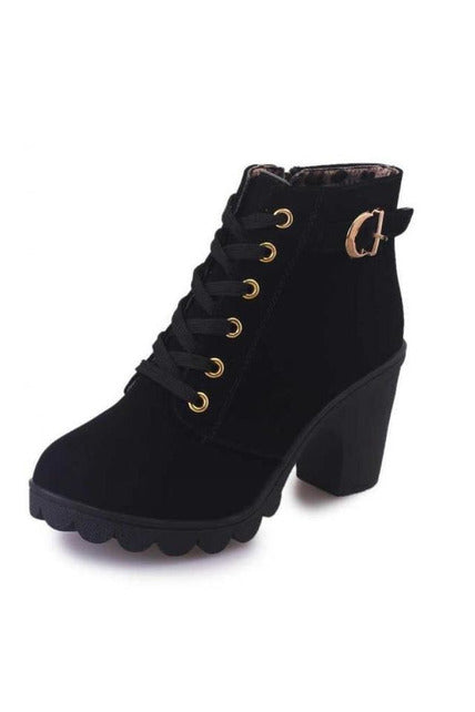 Waterproof High Heels  Ankle Boots - Objet D'Art