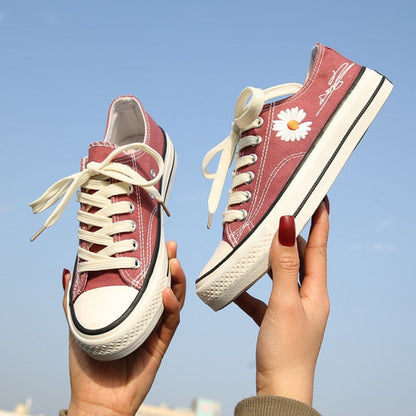 Zapatillas bajas con estampado de flores