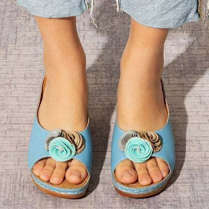 Sandalias de cuña para mujer Sandalias estilo babucha