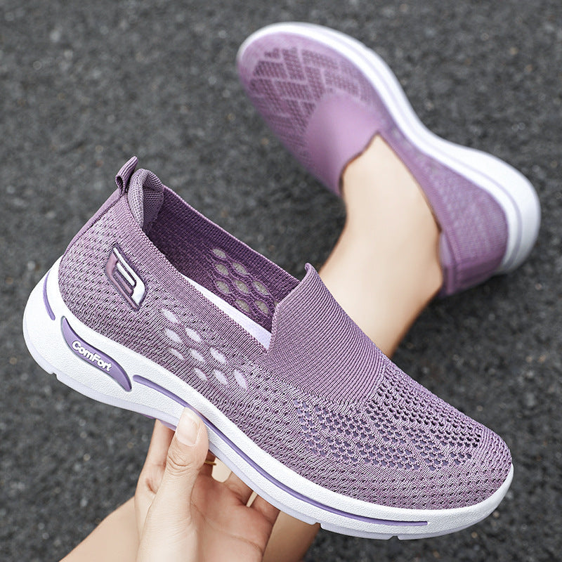 Womens Ladies Slip On Memory Foam Trainers Shoes Talla